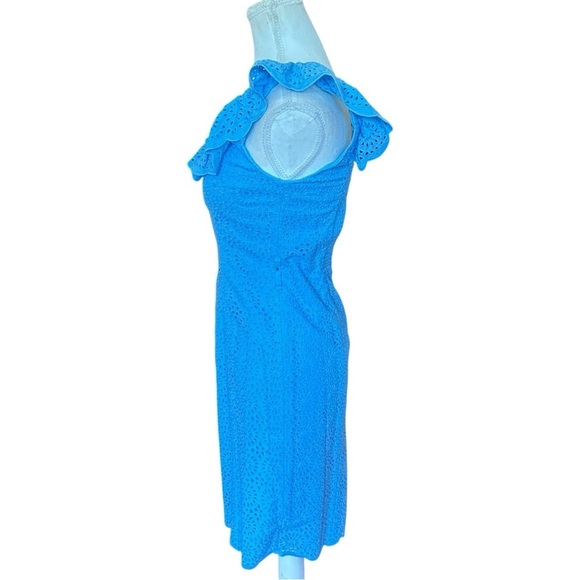 Lilly Pulitzer Ryann Eyelet Shift Dress Sleeveless Sundress with Flutter Sleeves - Picture 6 of 10